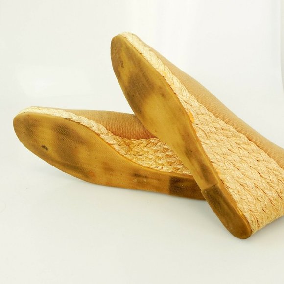 Beige Wedge 8 38.5 Womens Shoes Sandals Casual Slip On Heels Beige Mules‎ Calo - Picture 11 of 12